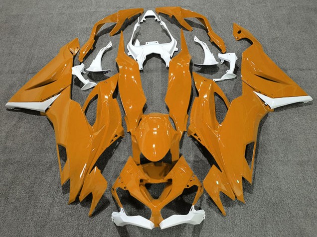 Kawasaki ZX6R Motorrad Verkleidung 2019-2022 - Weiss Orange