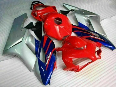 Silber Rot Blau Schwarz Streifen 2004-2005 Honda CBR1000RR Motorrad Verkleidung