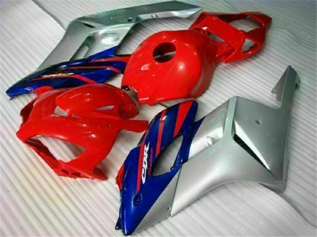 Silber Rot Blau Schwarz Streifen 2004-2005 Honda CBR1000RR Motorrad Verkleidung