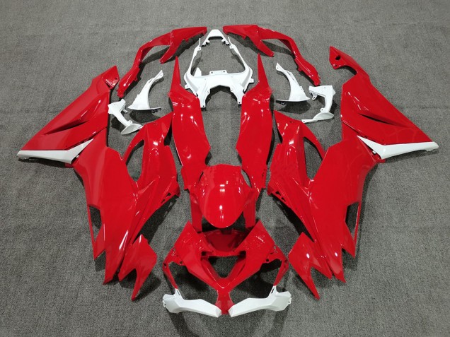 Kawasaki ZX6R Motorrad Verkleidung 2019-2022 - Weiss Rot