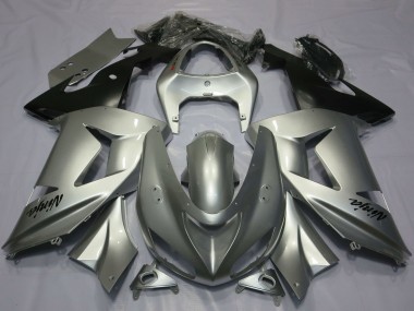Kawasaki ZX6R Motorrad Verkleidung 2003-2004 - Silber