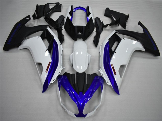 Kawasaki Ninja 650R Motorrad Verkleidung 2009-2011 - Weiss Blau Matt Schwarz