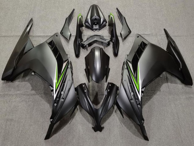 Kawasaki Ninja 300 Motorrad Verkleidung 2013-2024 - Matt Schwarz Grun
