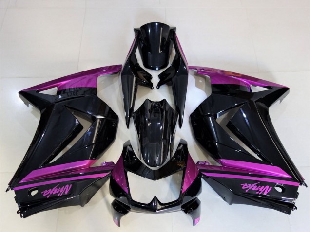 Kawasaki Ninja 250 Motorrad Verkleidung 2008-2012 - Glanzendes Schwarz Lila