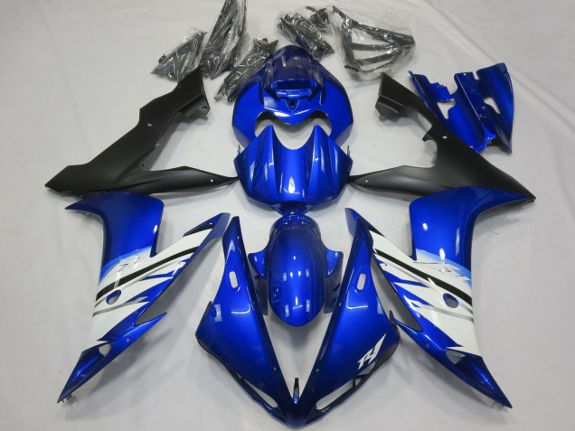 Yamaha R1 Motorrad Verkleidung 2004-2006 - Blau Weiss Matt Schwarz