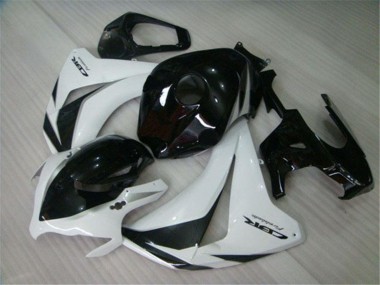 Weiß Glänzendes Schwarz 2008-2011 Honda CBR1000RR Motorrad Verkleidungen Kit