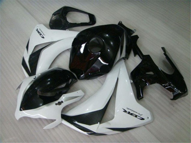 Weiß Glänzendes Schwarz 2008-2011 Honda CBR1000RR Motorrad Verkleidungen Kit