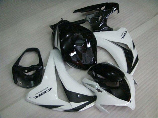 Weiß Glänzendes Schwarz 2008-2011 Honda CBR1000RR Motorrad Verkleidungen Kit