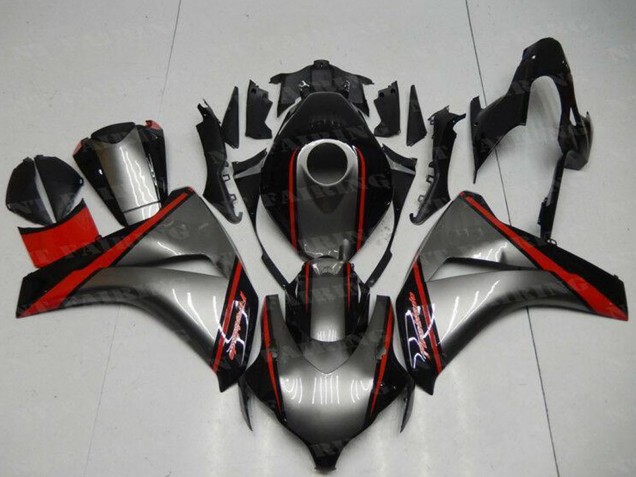 Grau Rot Glänzendes Schwarz 2008-2011 Honda CBR1000RR Motorrad Verkleidung