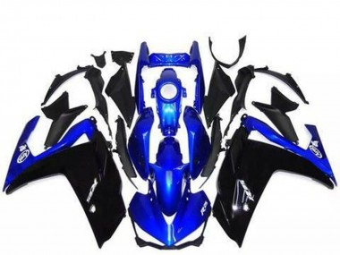 Yamaha R3 Motorrad Verkleidung 2015-2018 - Blau Glanzendes Schwarz