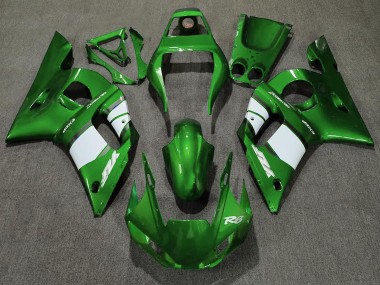 Yamaha R6 Motorrad Verkleidung 1998-2002 - Grun Weiss