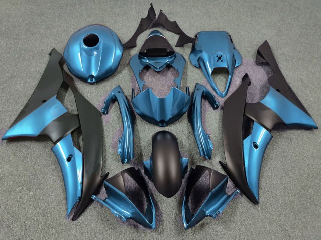 Yamaha R6 Motorrad Verkleidung 2008-2016 - Blau Matt Schwarz