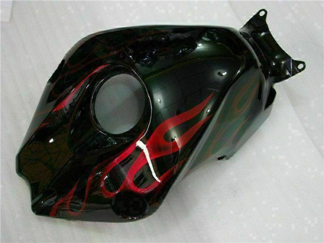 Glänzendes Schwarz Rot Flamme 2008-2011 Honda CBR1000RR Motorrad Verkleidung Kit