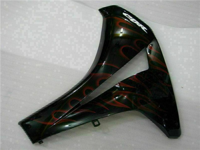 Glänzendes Schwarz Rot Flamme 2008-2011 Honda CBR1000RR Motorrad Verkleidung Kit