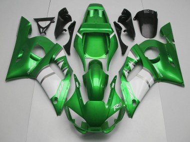Yamaha R6 Motorrad Verkleidung 1998-2002 - Grun Weiss