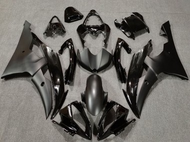 Yamaha R6 Motorrad Verkleidung 2008-2016 - Glanzendes Schwarz Matt Schwarz