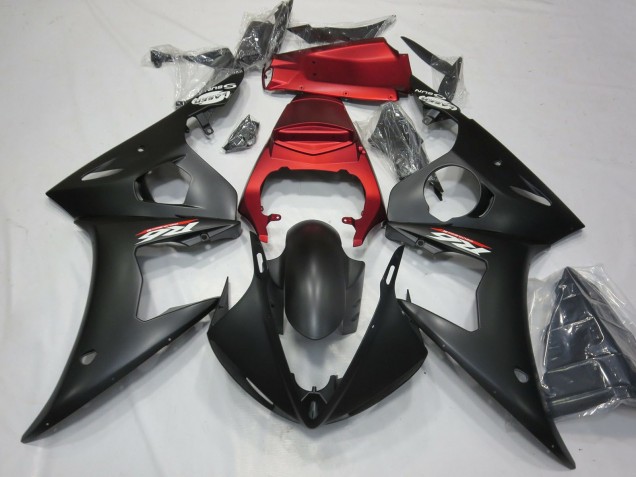Rot Matt Schwarz 2003-2004 Yamaha R6 Motorrad Verkleidung