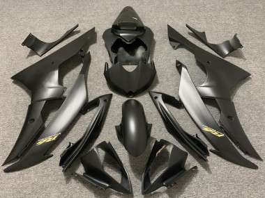 Yamaha R6 Motorrad Verkleidung 2008-2016 - Matt Grau Schwarz Gold Aufkleber