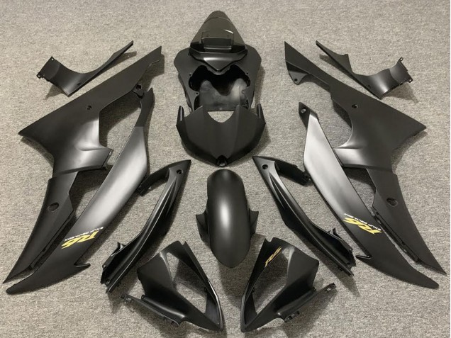 Yamaha R6 Motorrad Verkleidung 2008-2016 - Matt Grau Schwarz Gold Aufkleber