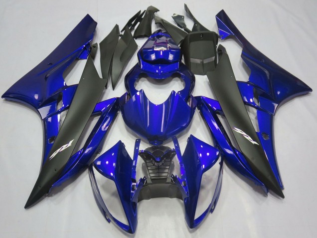 Yamaha R6 Motorrad Verkleidung 2006-2007 - Blau Matt Schwarz