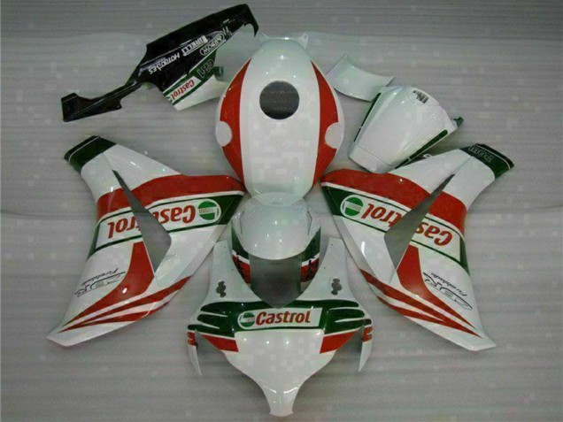 Weiß Rot Grün Castrol 2008-2011 Honda CBR1000RR Motorrad Verkleidung