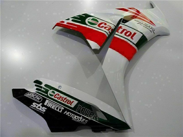 Weiß Rot Grün Castrol 2012-2016 Honda CBR1000RR Motorrad Verkleidung