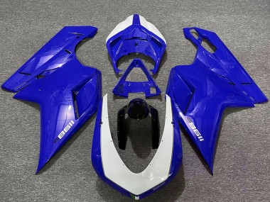 Ducati 1198 Motorrad Verkleidung 2007-2014 - Glanzendes Blau Weiss