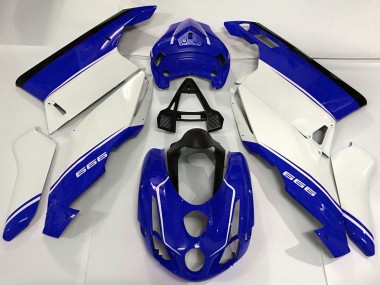 Ducati 999 Motorrad Verkleidung 2003-2004 - Weiss Blau Schwarz