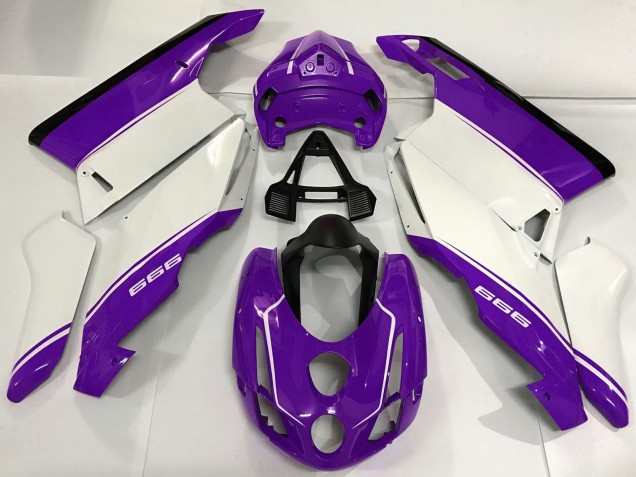 Ducati 999 Motorrad Verkleidung 2003-2004 - Weiss Lila Schwarz