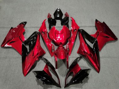 BMW S1000RR Motorrad Verkleidung 2009-2014 - Rot Glanzendes Schwarz