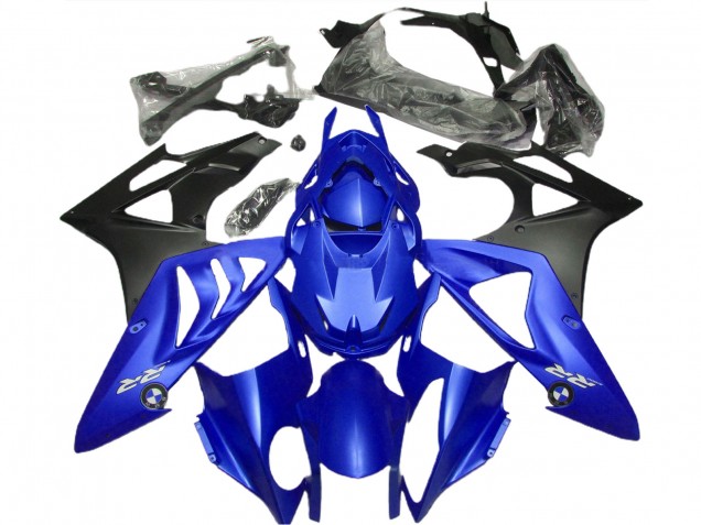 BMW S1000RR Motorrad Verkleidung 2009-2014 - Blau Matt Schwarz