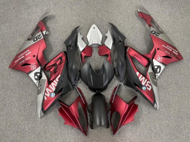 BMW S1000RR Motorrad Verkleidung 2009-2014 - Rot Matt Schwarz