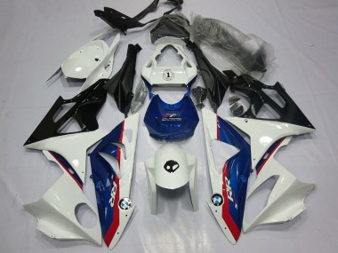 BMW S1000RR Motorrad Verkleidung 2009-2014 - Weiss Rot Blau Glanzendes Schwarz