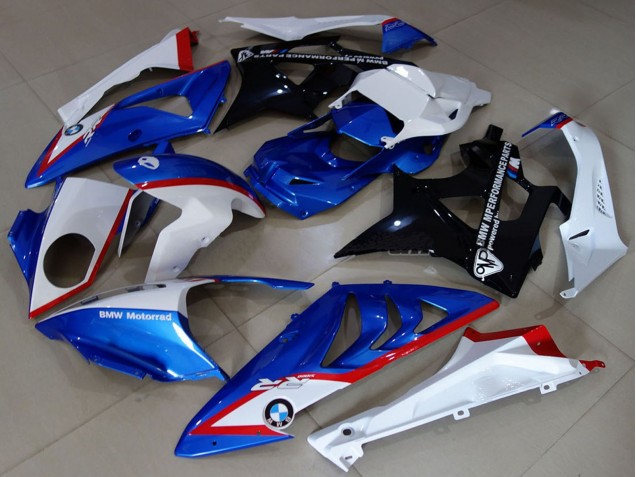 BMW S1000RR Motorrad Verkleidung 2009-2014 - Weiss Rot Blau Glanzendes Schwarz