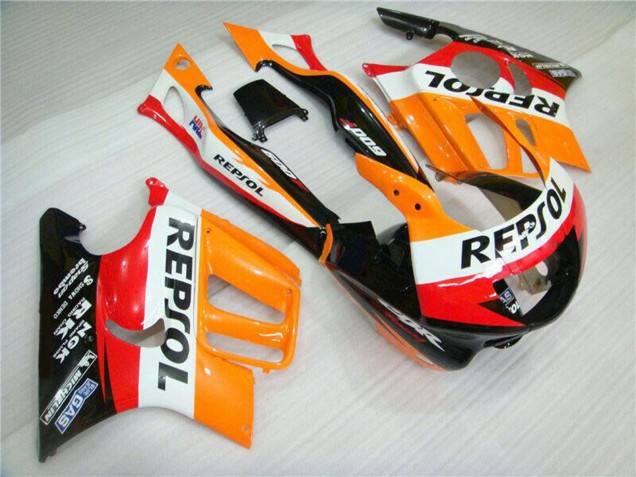 Orange Weiß Rot Glänzendes Schwarz Repsol 1995-1996 Honda CBR600 F3 Motorrad Verkleidung