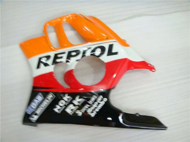 Orange Weiß Rot Glänzendes Schwarz Repsol 1995-1996 Honda CBR600 F3 Motorrad Verkleidung