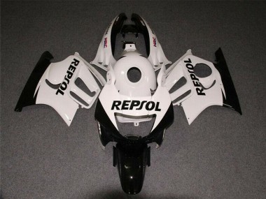 Weiß Glänzendes Schwarz Repsol 1997-1998 Honda CBR600 F3 Motorrad Verkleidung