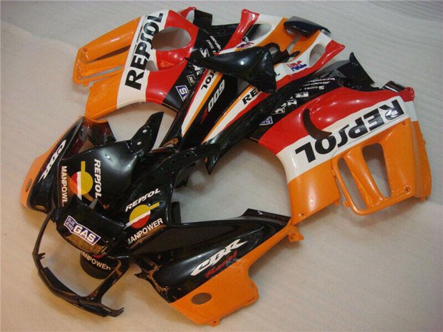 Orange Weiß Rot Glänzendes Schwarz Repsol 1995-1996 Honda CBR600 F3 Motorrad Verkleidung