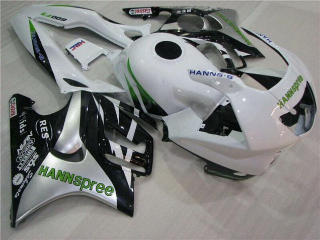 Weiß Silber Grün Hannspree 1995-1996 Honda CBR600 F3 Motorrad Verkleidung