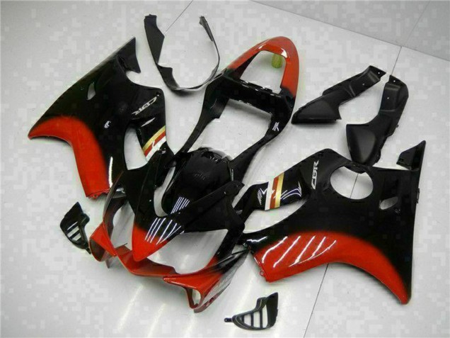 Rot Glänzendes Schwarz 2001-2003 Honda CBR600 F4i Motorrad Verkleidung Kit