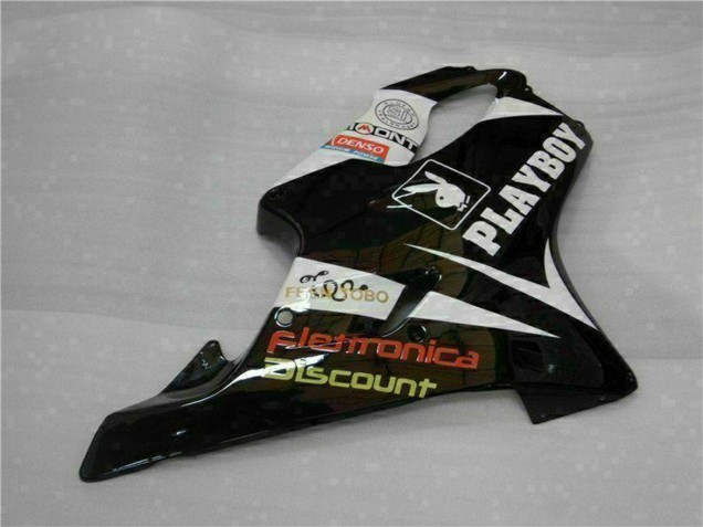 Weiß Gelb Glänzendes Schwarz Playboy 2001-2003 Honda CBR600 F4i Motorrad Verkleidung
