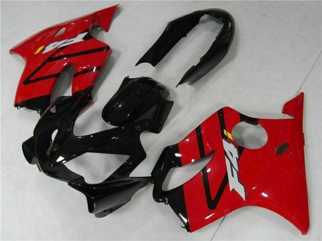 Rot Glänzendes Schwarz 2004-2007 Honda CBR600 F4i Motorrad Verkleidung