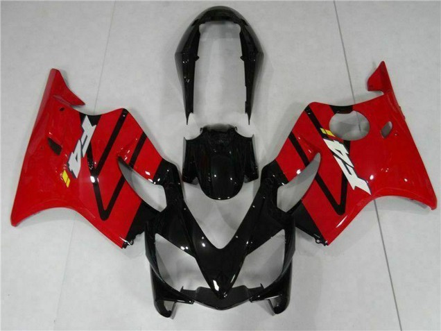 Rot Glänzendes Schwarz 2004-2007 Honda CBR600 F4i Motorrad Verkleidung