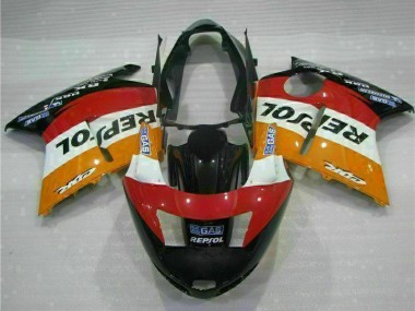 Orange Weiß Rot Glänzendes Schwarz Repsol 1996-2007 Honda CBR1100XX Blackbird Motorrad Verkleidung