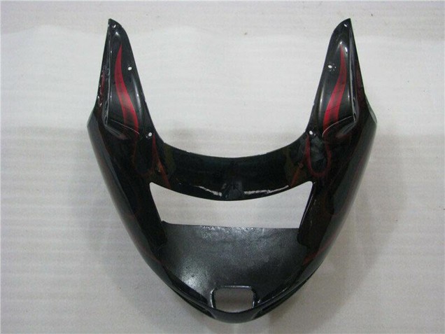 Glänzendes Schwarz Rot Flamme 1996-2007 Honda CBR1100XX Blackbird Abs Motorrad Verkleidungen