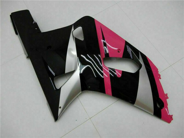 Rosa Silber Glänzendes Schwarz 2001-2003 Suzuki GSXR 600/750 Motorrad Verkleidung