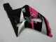 Rosa Silber Glänzendes Schwarz 2001-2003 Suzuki GSXR 600/750 Motorrad Verkleidung