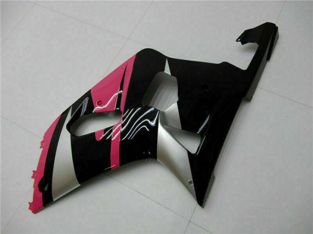 Rosa Silber Glänzendes Schwarz 2001-2003 Suzuki GSXR 600/750 Motorrad Verkleidung