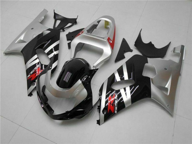 Silber Glänzendes Schwarz Rot 2001-2003 Suzuki GSXR 600/750 Motorrad Verkleidung