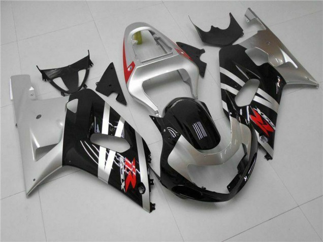 Silber Glänzendes Schwarz Rot 2001-2003 Suzuki GSXR 600/750 Motorrad Verkleidung